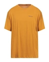 Armani Exchange Man T-shirt Ocher Size Xxl Cotton In Yellow