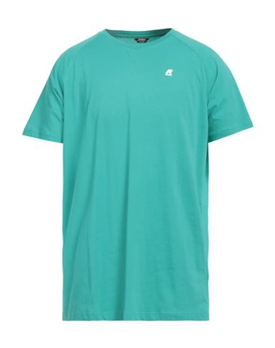 K-way Man T-shirt Green Size Xxl Cotton In Green