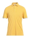 Brunello Cucinelli Man Polo Shirt Yellow Size Xxl Cotton
