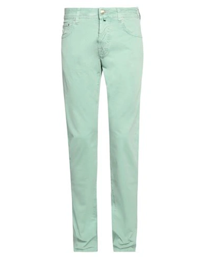 Jacob Cohёn Man Pants Light Green Size 31 Cotton, Elastane In Green