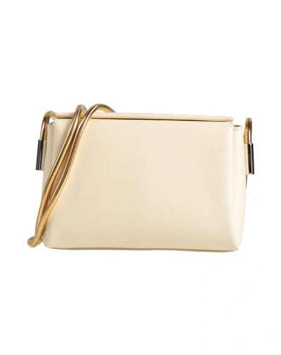 Marni Woman Cross-body Bag Cream Size - Cow Leather, Brass In White
