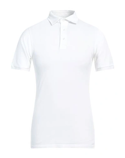 Fedeli Man Polo Shirt White Size 52 Cotton