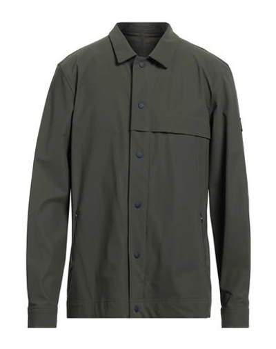 Lardini Man Shirt Military Green Size 44 Polyamide, Elastane