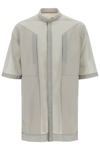 RICK OWENS OVERSHIRT IN SEMI SHEER RIPSTOP