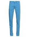 Jacob Cohёn Man Pants Bright Blue Size 29 Cotton, Elastane