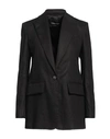 Bcbgmaxazria Woman Suit Jacket Purple Size 8 Polyester In Black