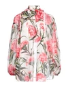 Dolce & Gabbana Bow-detailed Floral-print Silk-chiffon Blouse In White