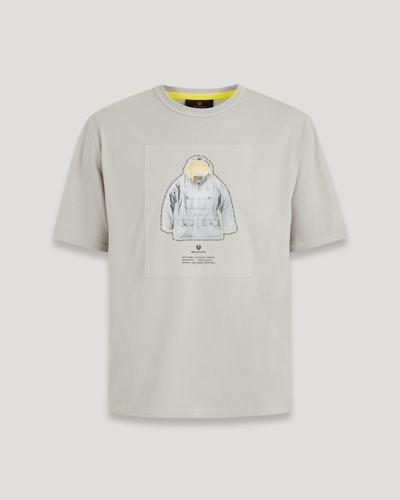 Belstaff Dalesman Graphic T-shirt In Cloud Grey / Yellow Oxide