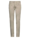 Barba Napoli Man Pants Khaki Size 34 Cotton, Elastane In Beige