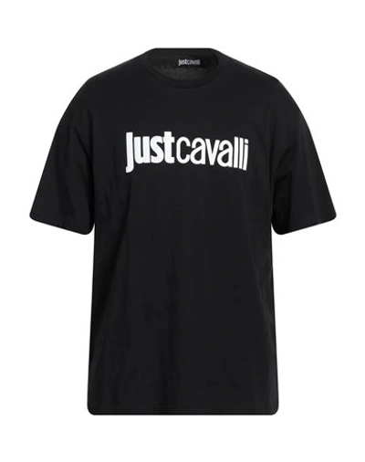 Just Cavalli Man T-shirt Black Size Xl Cotton