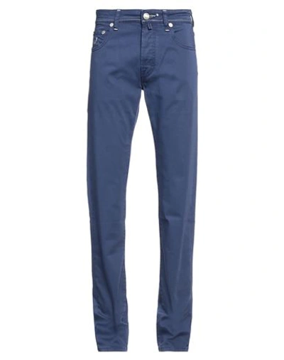 Jacob Cohёn Man Pants Navy Blue Size 29 Cotton, Elastane In Navy Blue