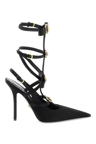 VERSACE SLINGBACK PUMPS WITH GIANNI RIBBON BOWS