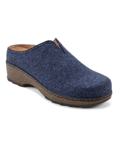 Earth Women's Kolia Slip-on Heeled Clogs In Dark Blue