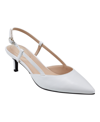 Bandolino Bnmovito Womens Solid Manmade Pumps In White- Faux Leather