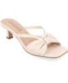 Journee Collection Starling Kitten Heel Sandal In Ivory