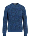 Rossopuro Man Sweatshirt Bright Blue Size 6 Cotton, Elastane