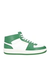 Sandro Man Sneakers Green Size 12 Soft Leather