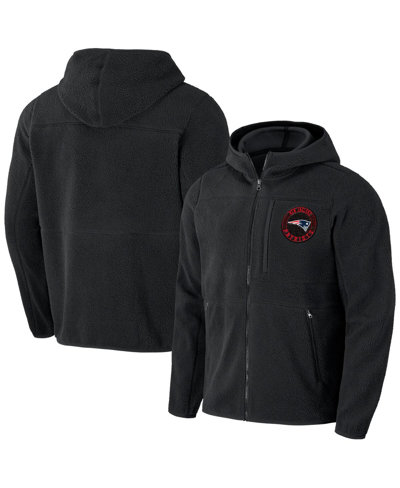 Fanatics Men's Nfl X Darius Rucker Collection By  Black New England Patriots Sherpa Full-zip Hoodie