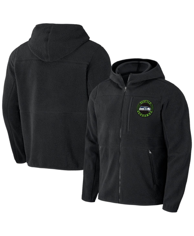 Fanatics Men's Nfl X Darius Rucker Collection By  Black Seattle Seahawks Sherpa Full-zip Hoodie