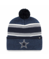 47 BRAND MEN'S '47 BRAND NAVY DALLAS COWBOYS FADEOUT CUFFED KNIT HAT WITH POM