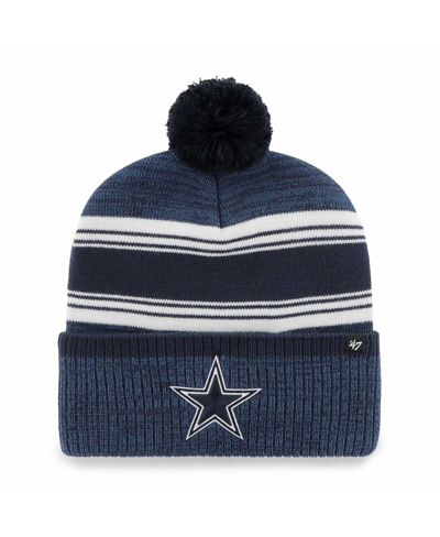 47 Brand Men's ' Navy Dallas Cowboys Fadeout Cuffed Knit Hat With Pom