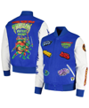 FREEZE MAX MEN'S FREEZE MAX ROYAL TEENAGE MUTANT NINJA TURTLES TURTLE POWER VARSITY FULL-SNAP JACKET