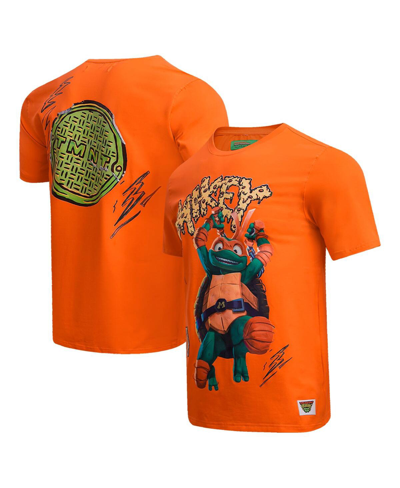 Freeze Max Men's And Women's  Orange Teenage Mutant Ninja Turtles Mikey Defender Graphic T-shirt