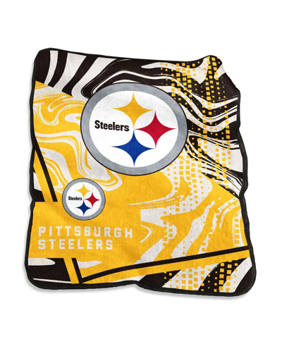 Logo Brands Pittsburgh Steelers 50" X 60" Swirl Raschel Throw Blanket In Multi