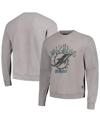 The Wild Collective Unisex   Gray Miami Dolphins Distressed Pullover Sweatshirt In Gray
