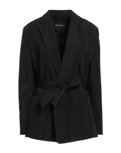 Bcbgmaxazria Woman Blazer Black Size 2 Cotton, Linen, Tencel