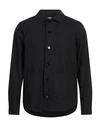 Grey Daniele Alessandrini Man Shirt Black Size L Cotton, Elastane