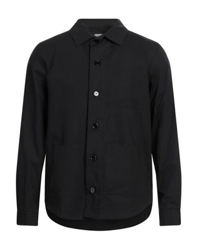 Grey Daniele Alessandrini Man Shirt Black Size S Cotton, Elastane