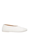 Marsèll Woman Ballet Flats White Size 7.5 Soft Leather In White