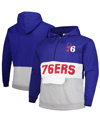 Fanatics Branded Royal Philadelphia 76ers Big & Tall Anorak Half-zip Hoodie In Royal