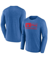 Fanatics Branded Heather Royal Philadelphia 76ers Three-point Play T-shirt In Heather Royal