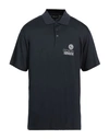 Giorgio Armani Man Polo Shirt Midnight Blue Size 42 Viscose, Elastane, Polyester
