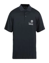 Giorgio Armani Man Polo Shirt Midnight Blue Size 44 Viscose, Elastane, Polyester