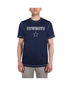 New Era Navy Dallas Cowboys Third Down Puff Print T-shirt In Navy