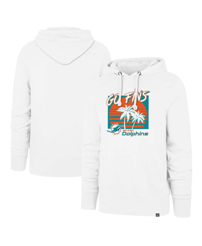 47 Brand Men's ' White Miami Dolphins Go Fins Regional Headline Pullover Hoodie