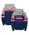 MITCHELL & NESS BIG BOYS MITCHELL & NESS GRAY WASHINGTON CAPITALS HEAD COACH PULLOVER HOODIE