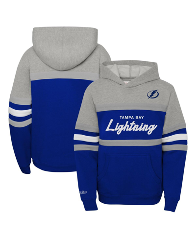 Mitchell & Ness Kids' Big Boys  Gray Tampa Bay Lightning Head Coach Pullover Hoodie