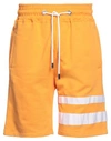 Gcds Man Shorts & Bermuda Shorts Orange Size L Recycled Cotton
