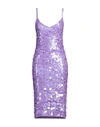 P.A.R.O.S.H P. A.R. O.S. H. WOMAN MIDI DRESS PURPLE SIZE S POLYAMIDE, ELASTANE, PVC - POLYVINYL CHLORIDE