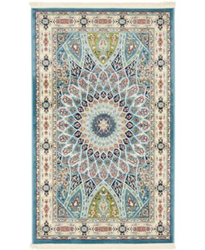 Bayshore Home Zara Zar9 Area Rug Collection In Navy Blue