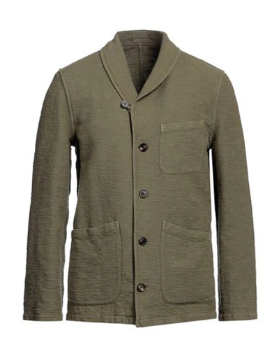 Lardini Man Blazer Military Green Size M Cotton, Linen