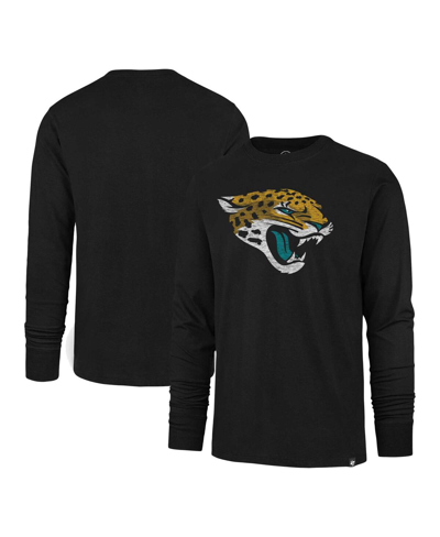 47 Brand Men's ' Black Distressed Jacksonville Jaguars Premier Franklin Long Sleeve T-shirt