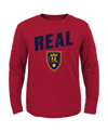 OUTERSTUFF BIG BOYS RED REAL SALT LAKE SHOWTIME LONG SLEEVE T-SHIRT