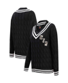 Pro Standard Black Cincinnati Bengals Prep V-neck Pullover Sweater In Black
