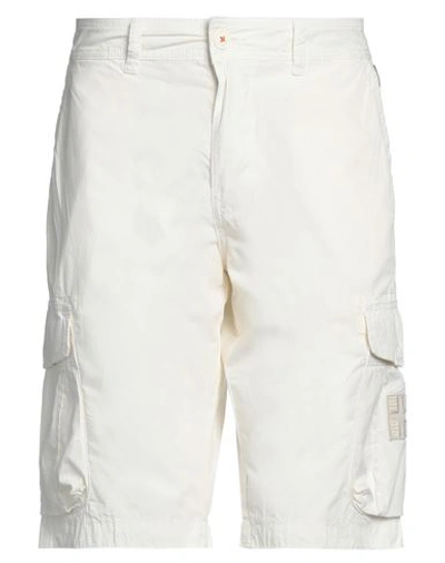 Napapijri Man Shorts & Bermuda Shorts Off White Size 32 Cotton