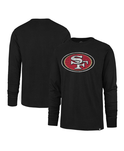 47 Brand Men's ' Black Distressed San Francisco 49ers Premier Franklin Long Sleeve T-shirt